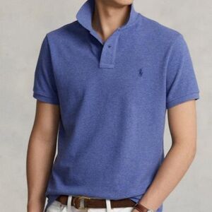 Ralph‎ Lauren Polo Shirt Men's size L Blue Short Sleeve Classic Fit Casual Golf
